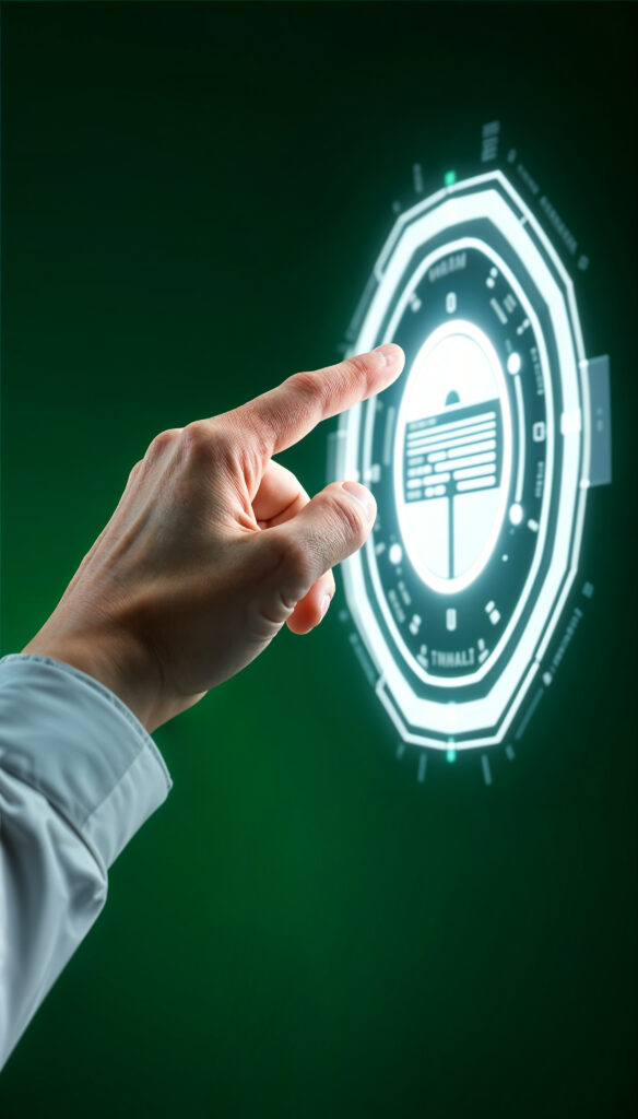 technology hologram indoors